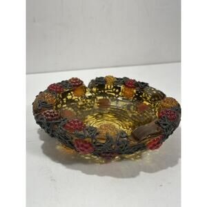 Vintage Anchor Hocking Sereno Spaghetti String Berry‎ Gems Ashtray Bowl MCM RARE